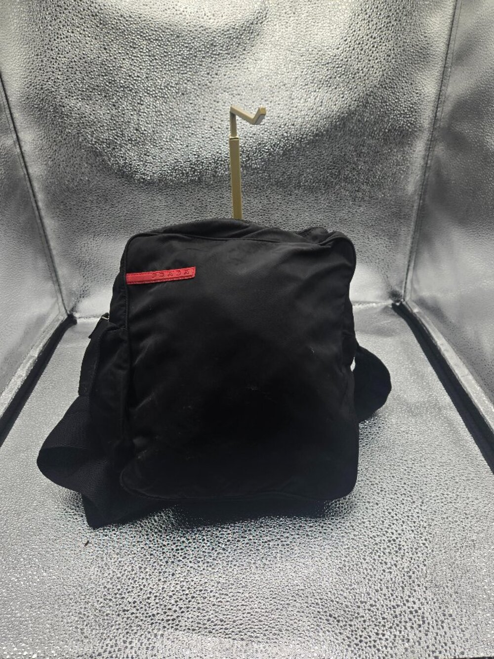 Authentic Prada Sport (Linea Rossa) Black Nylon Crossbody Messenger Bag | Made i